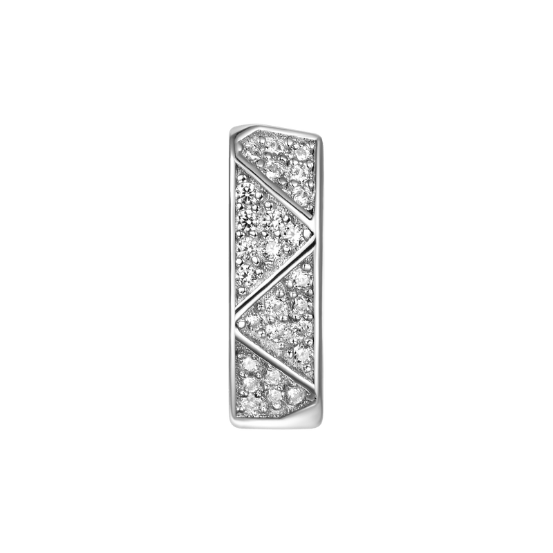 Pyramid Hoop Earrings - 925 sterling silver small hoop earring - APORRO