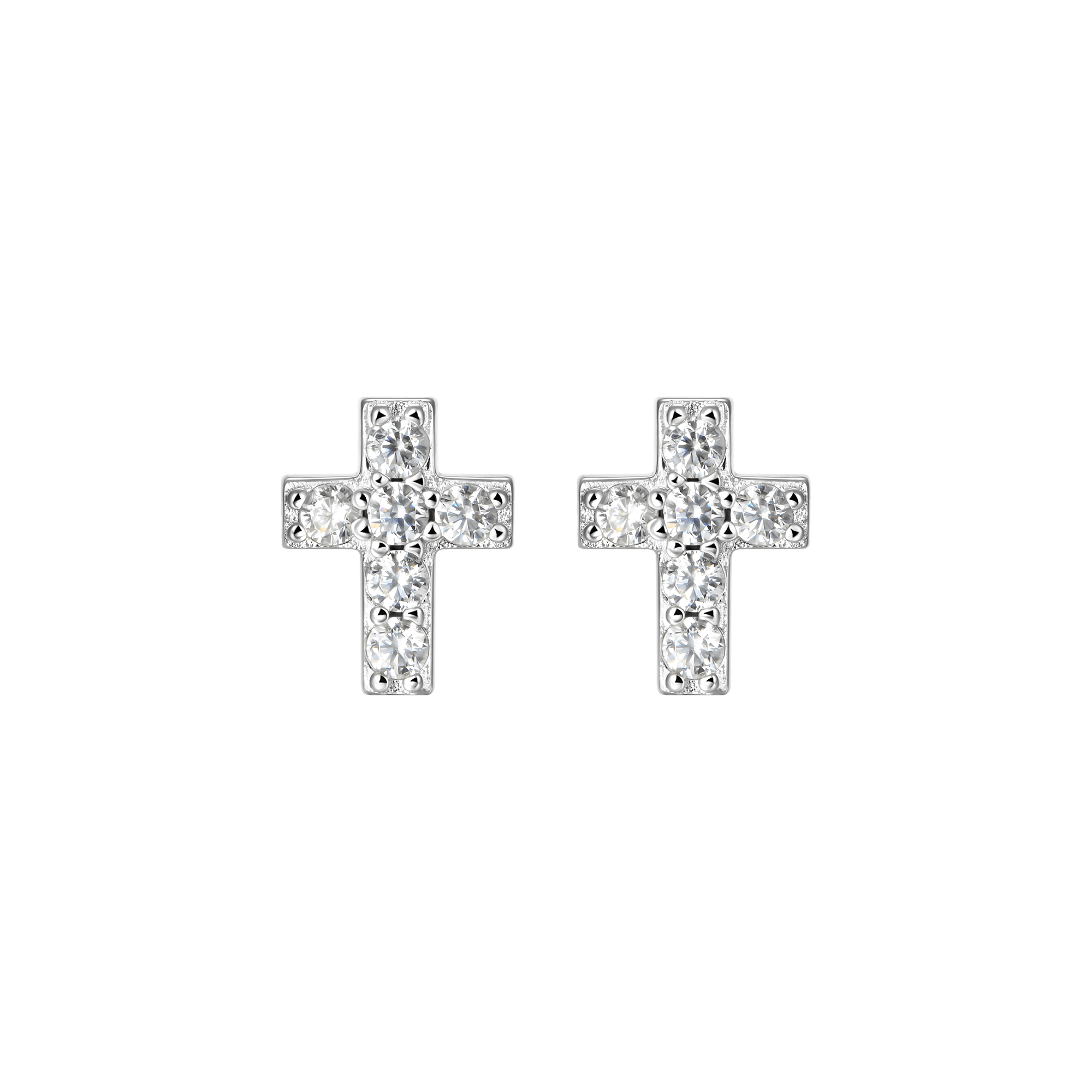 S925 Eternal Cross Stud Earring