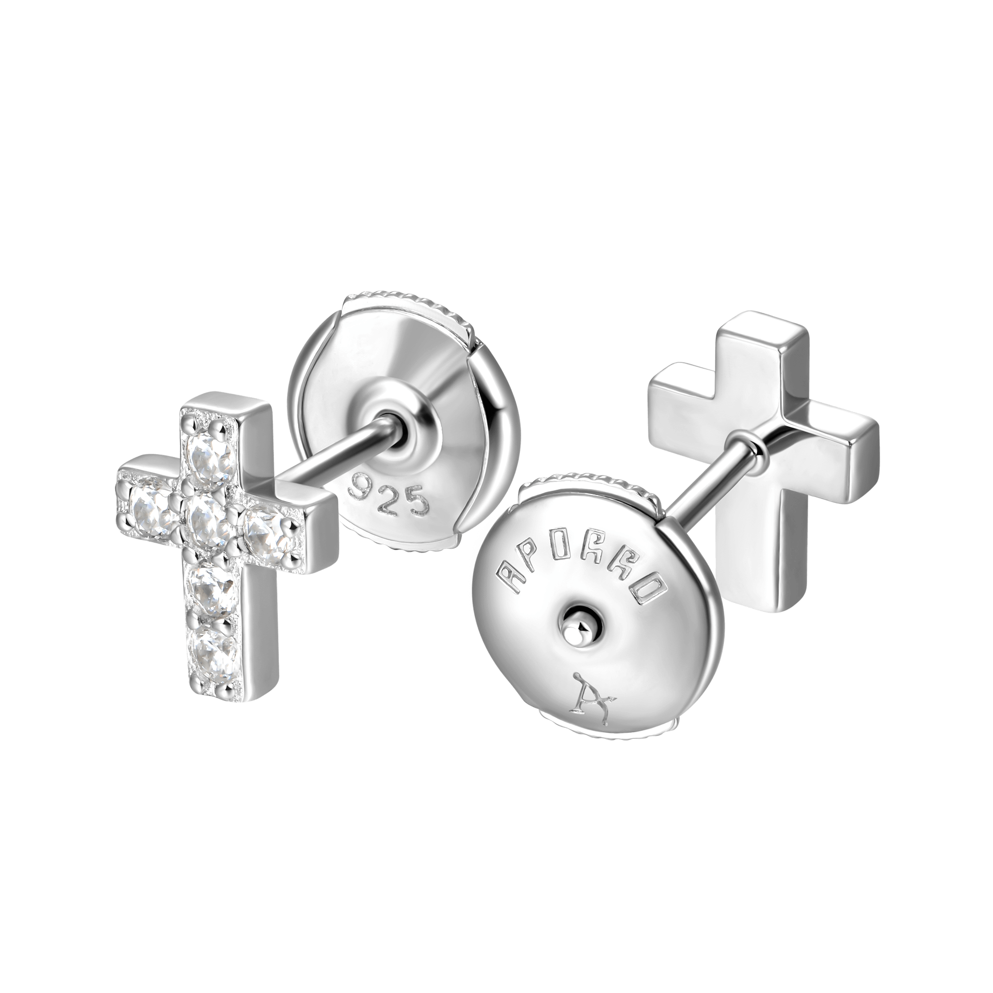 S925 Eternal Cross Stud Earring