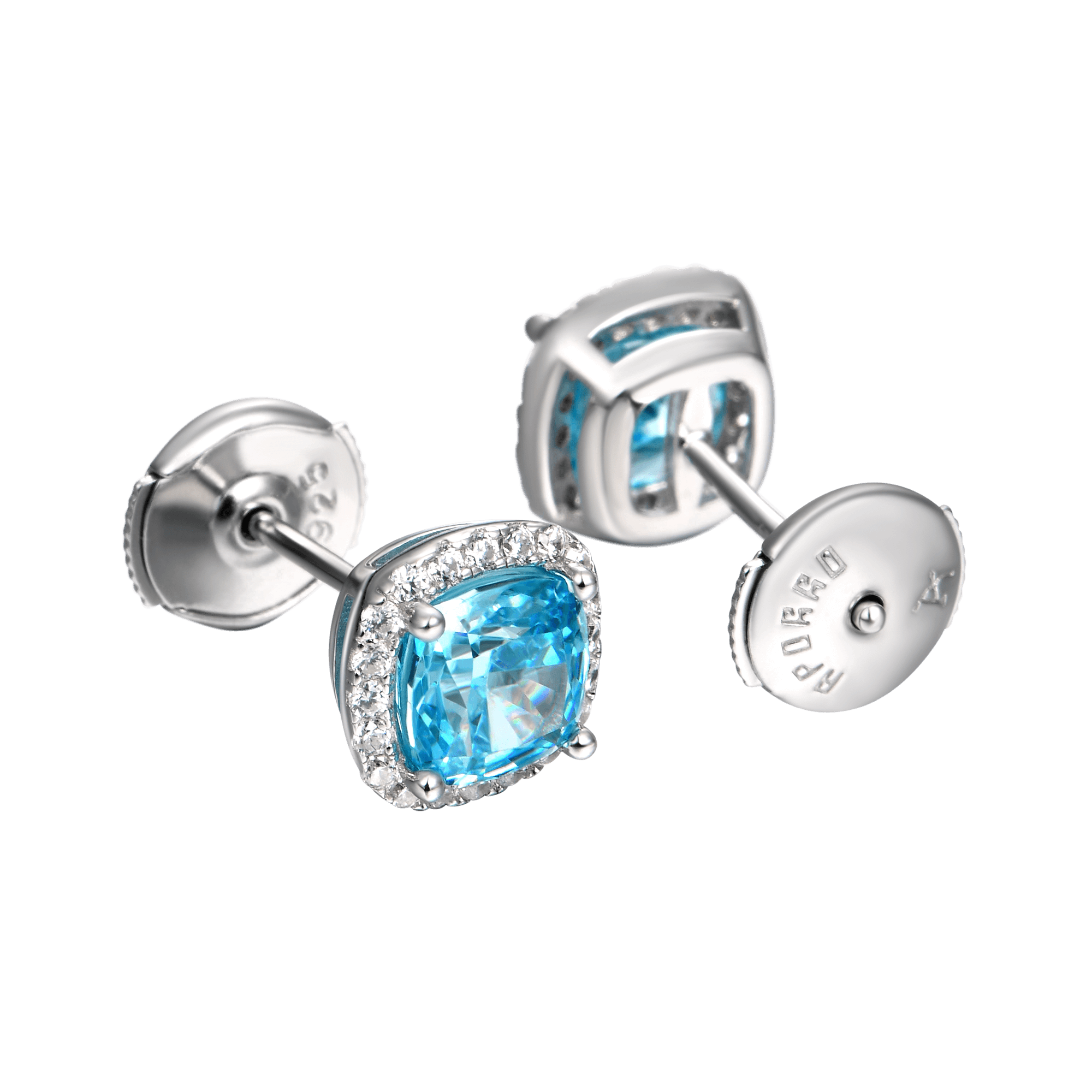 S925 Crushed Ice Stud Earring
