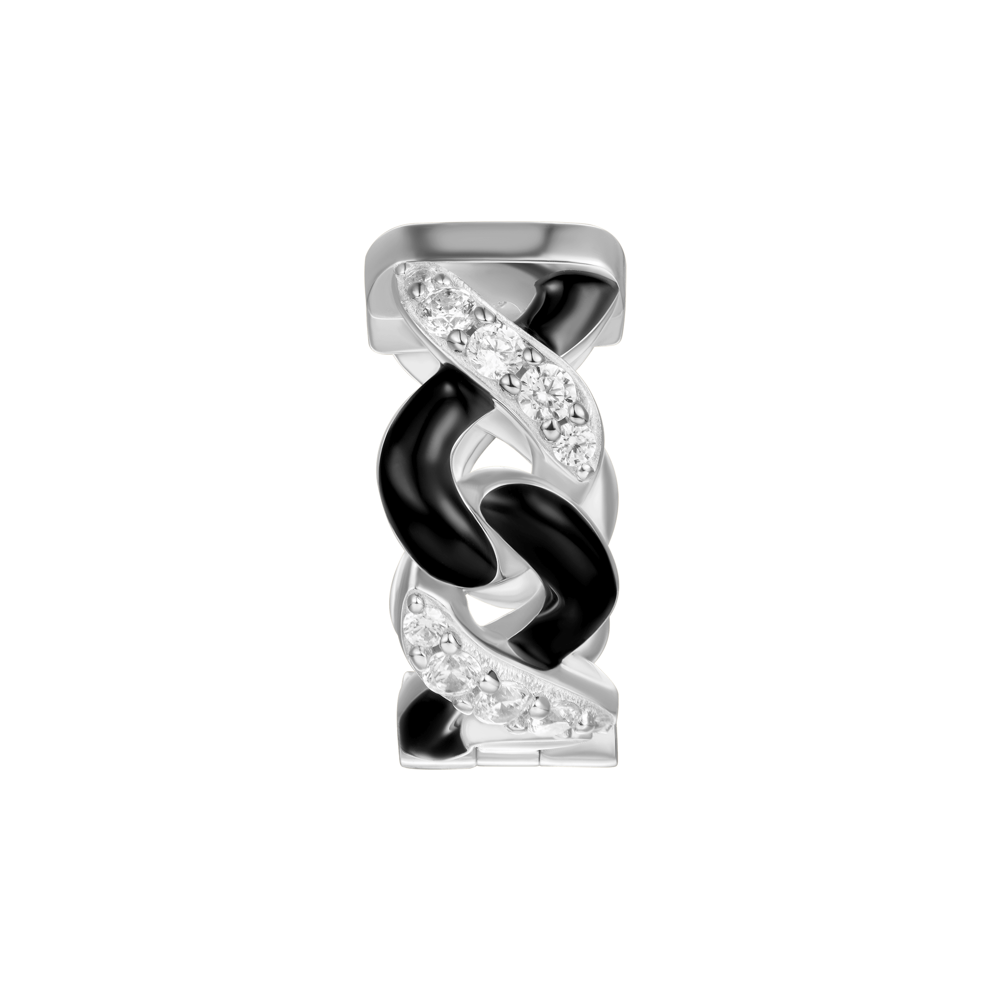 Infinity Two-tone Hoop Earring