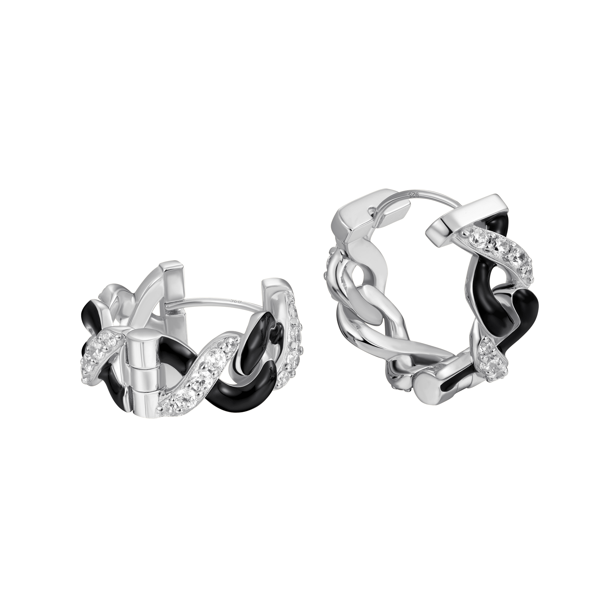 Infinity Two-tone Hoop Earring