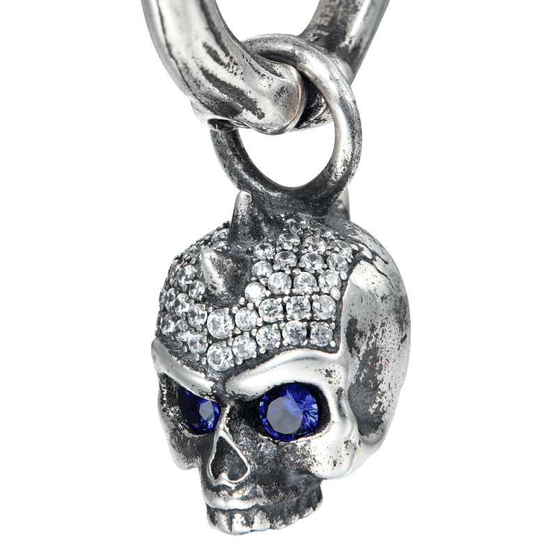 X Iced Skull Dangly Earring - Men's hanging earring - APORRO