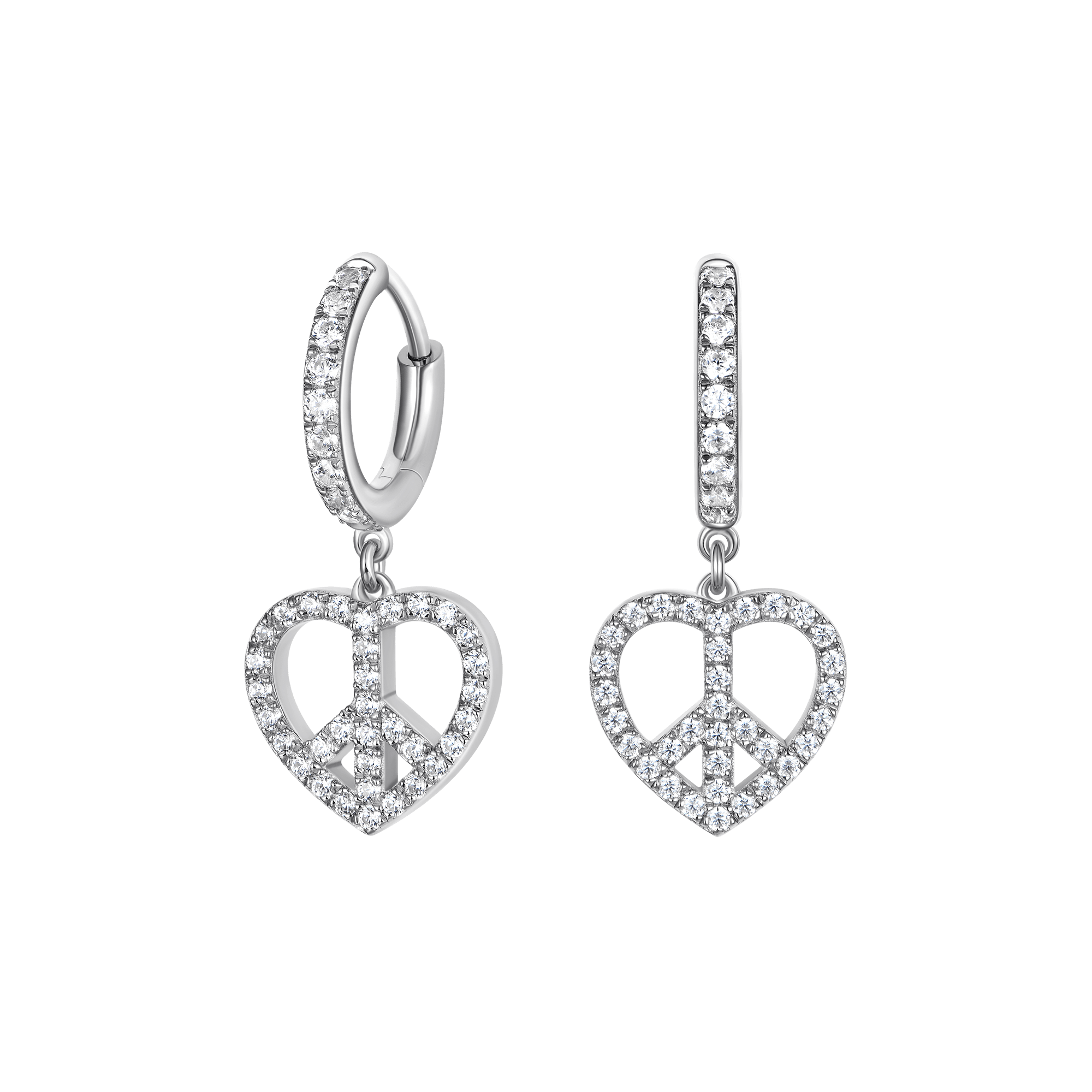 APORRO X JHF Peace & Love Dangly Earrings-Pair