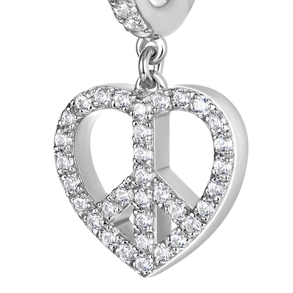 APORRO X JHF Peace & Love Dangly Earrings-Pair