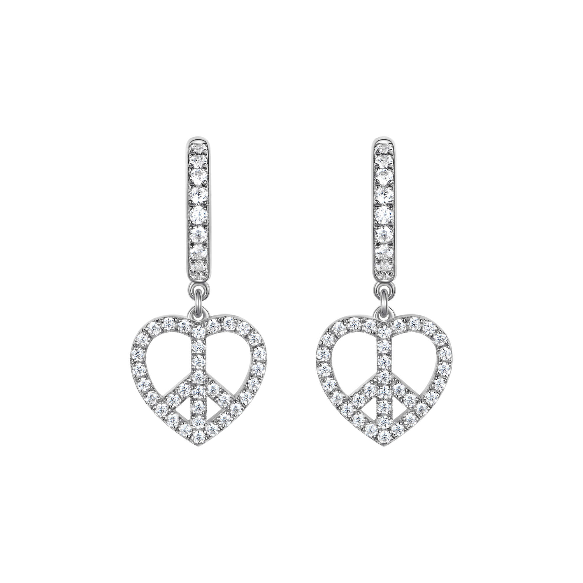 APORRO X JHF Peace & Love Dangly Earrings-Pair