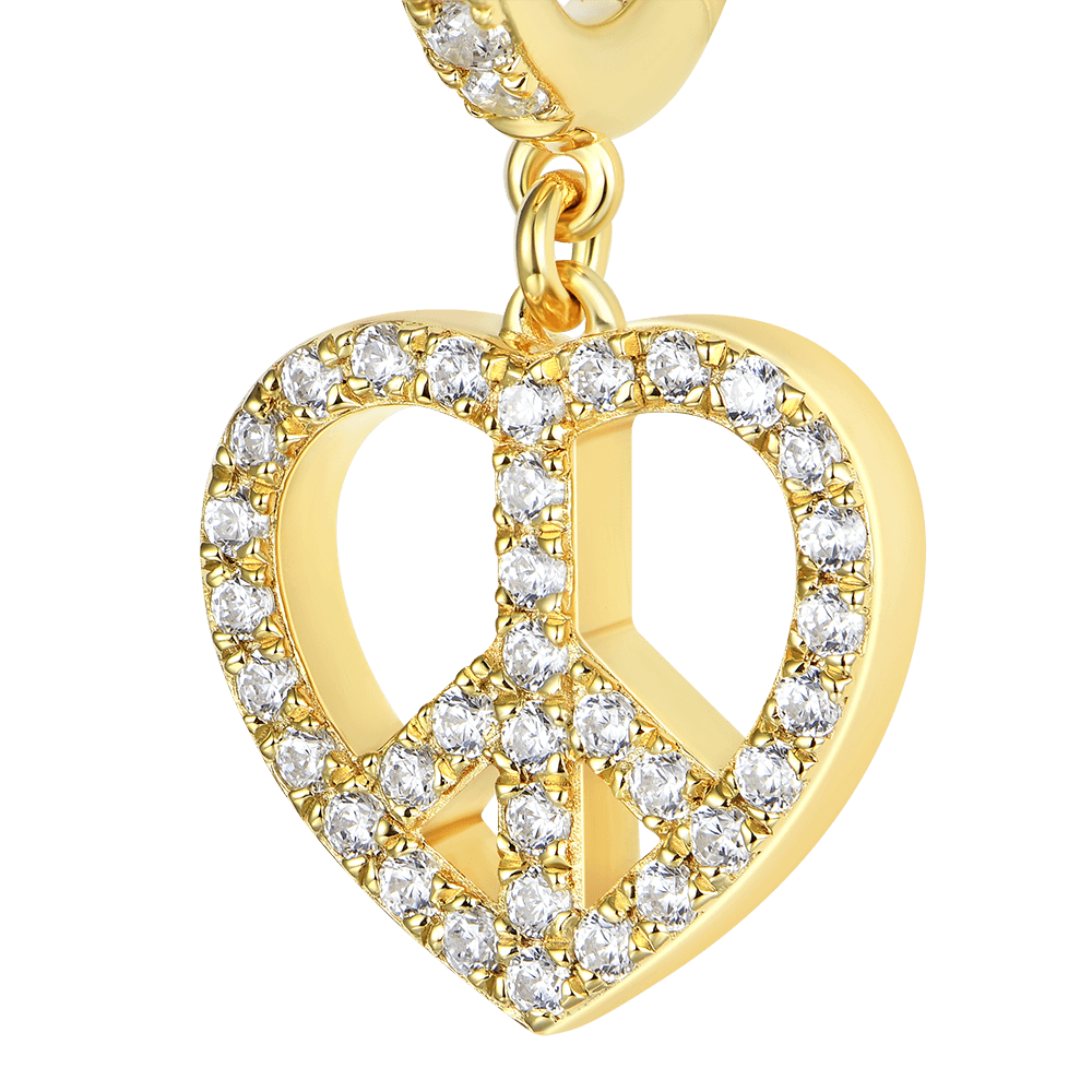 APORRO X JHF Peace & Love Dangly Earrings-Pair