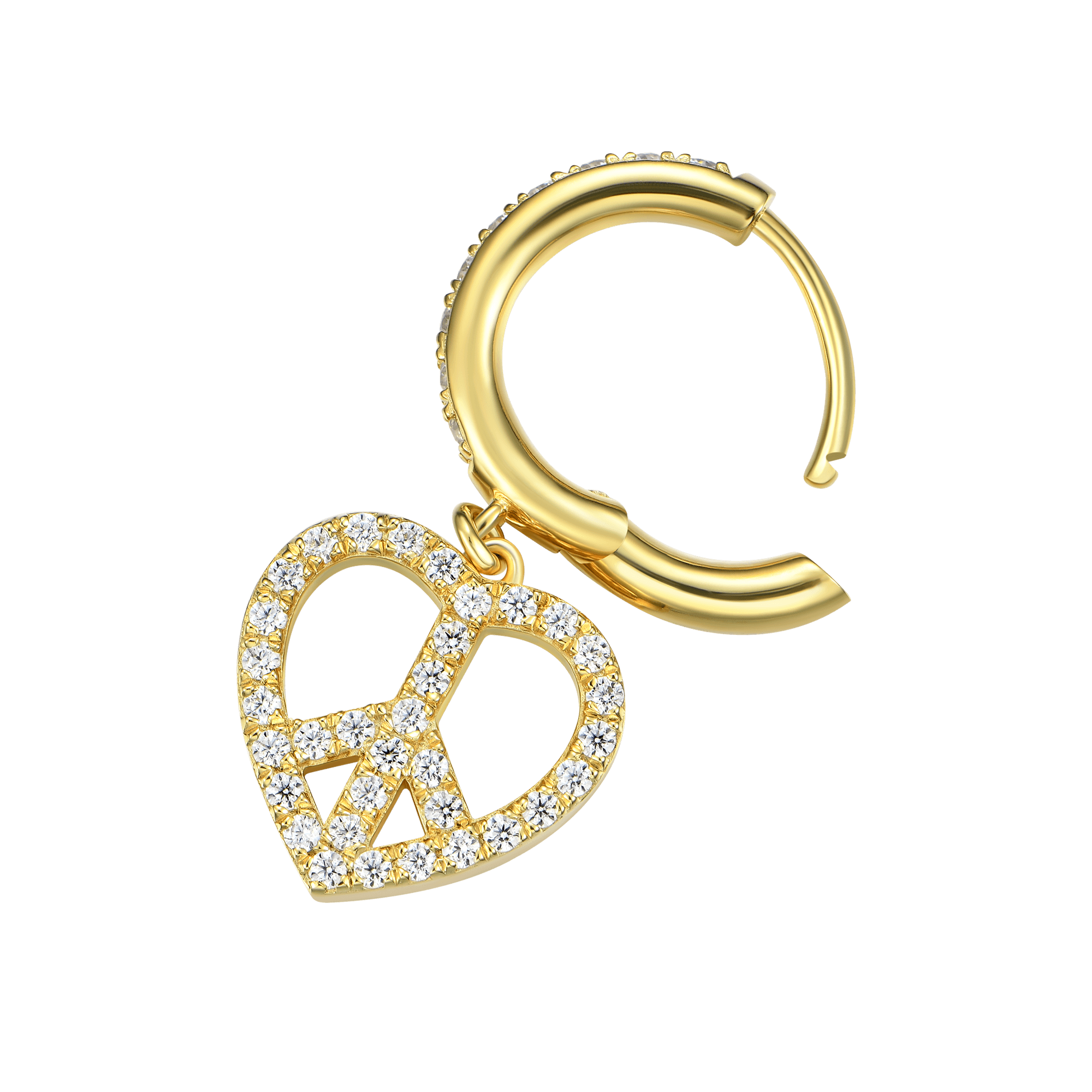 APORRO X JHF Peace & Love Dangly Earrings-Pair
