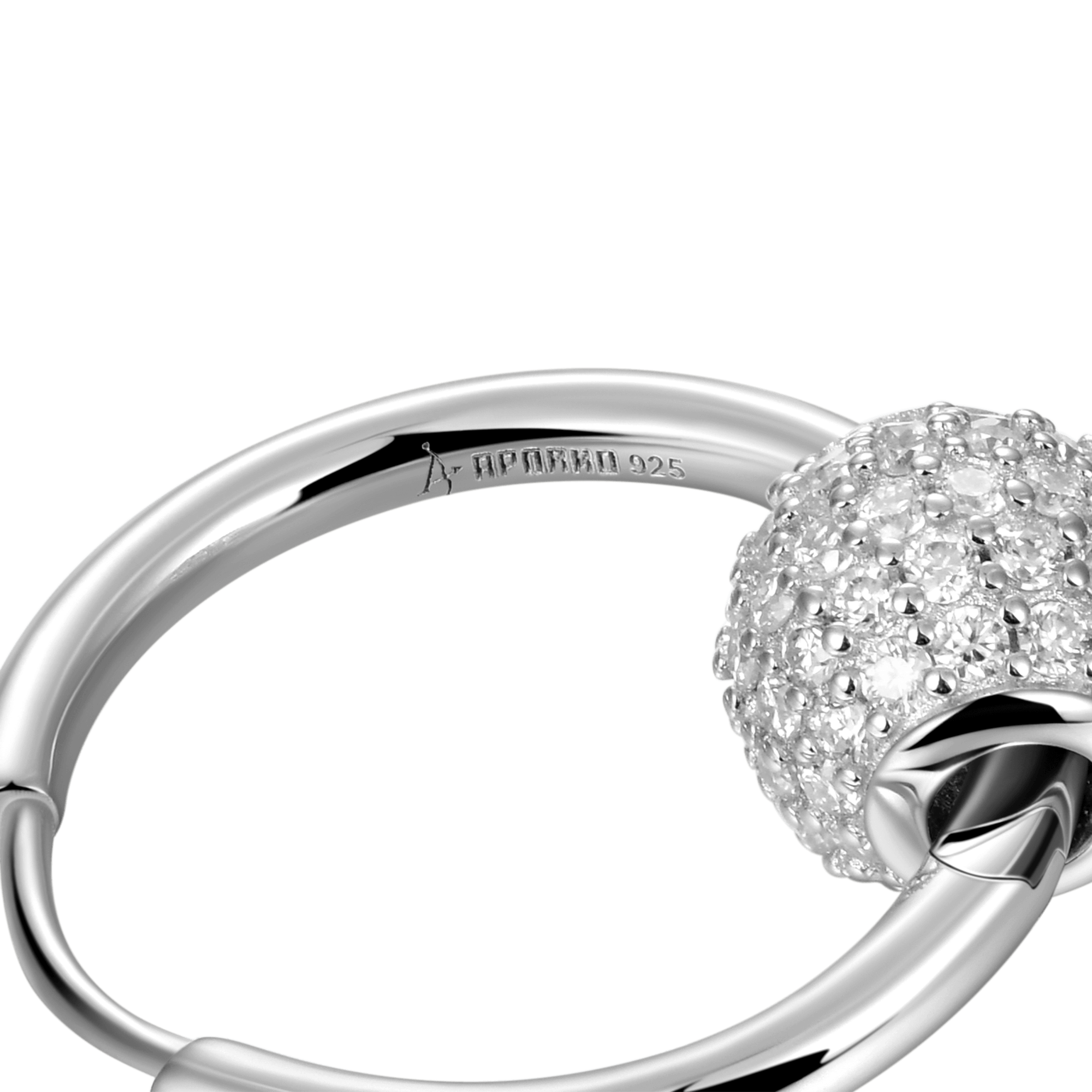 S925 Ball Hoop Earrings - Pair