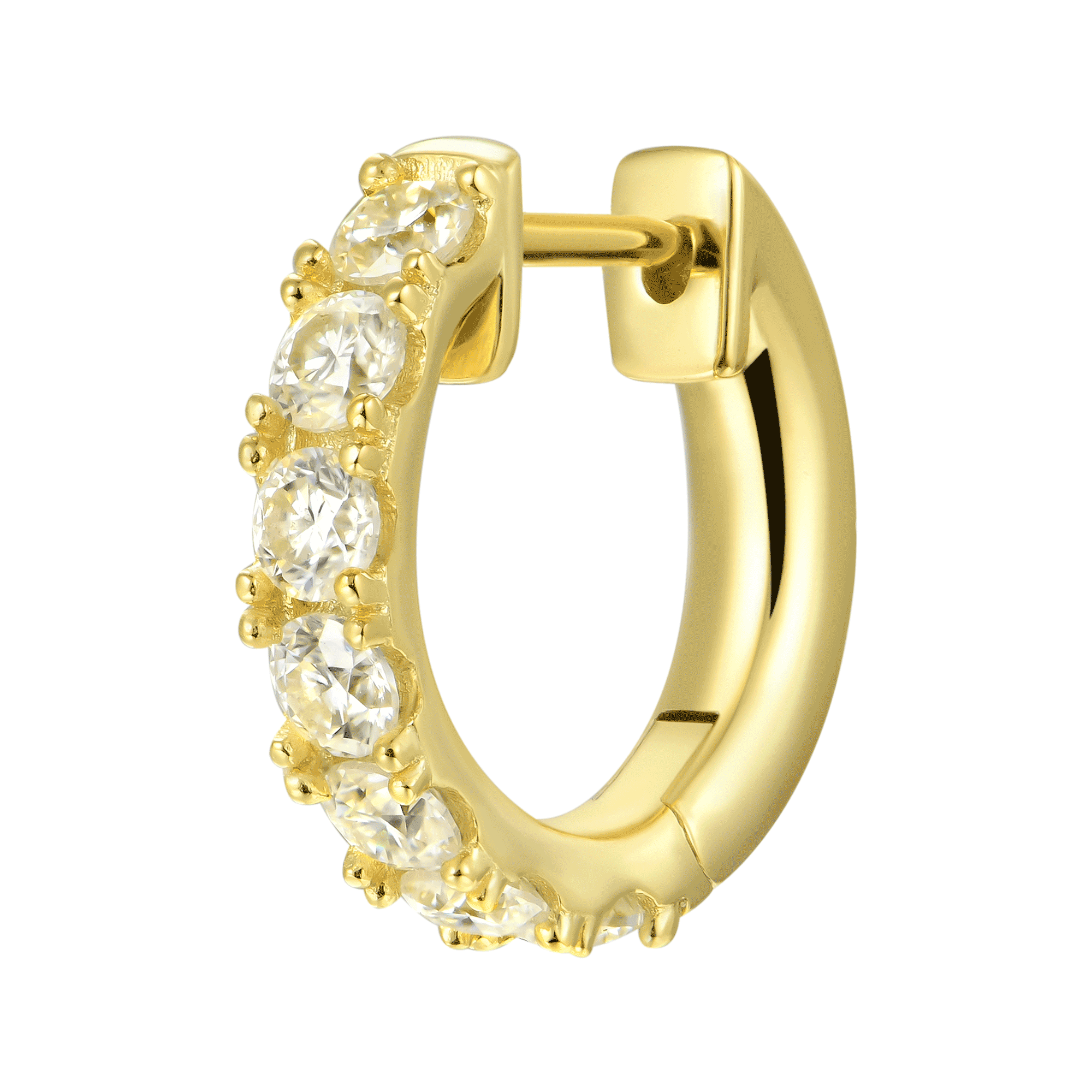 S925 Single Row Hoop Earrings