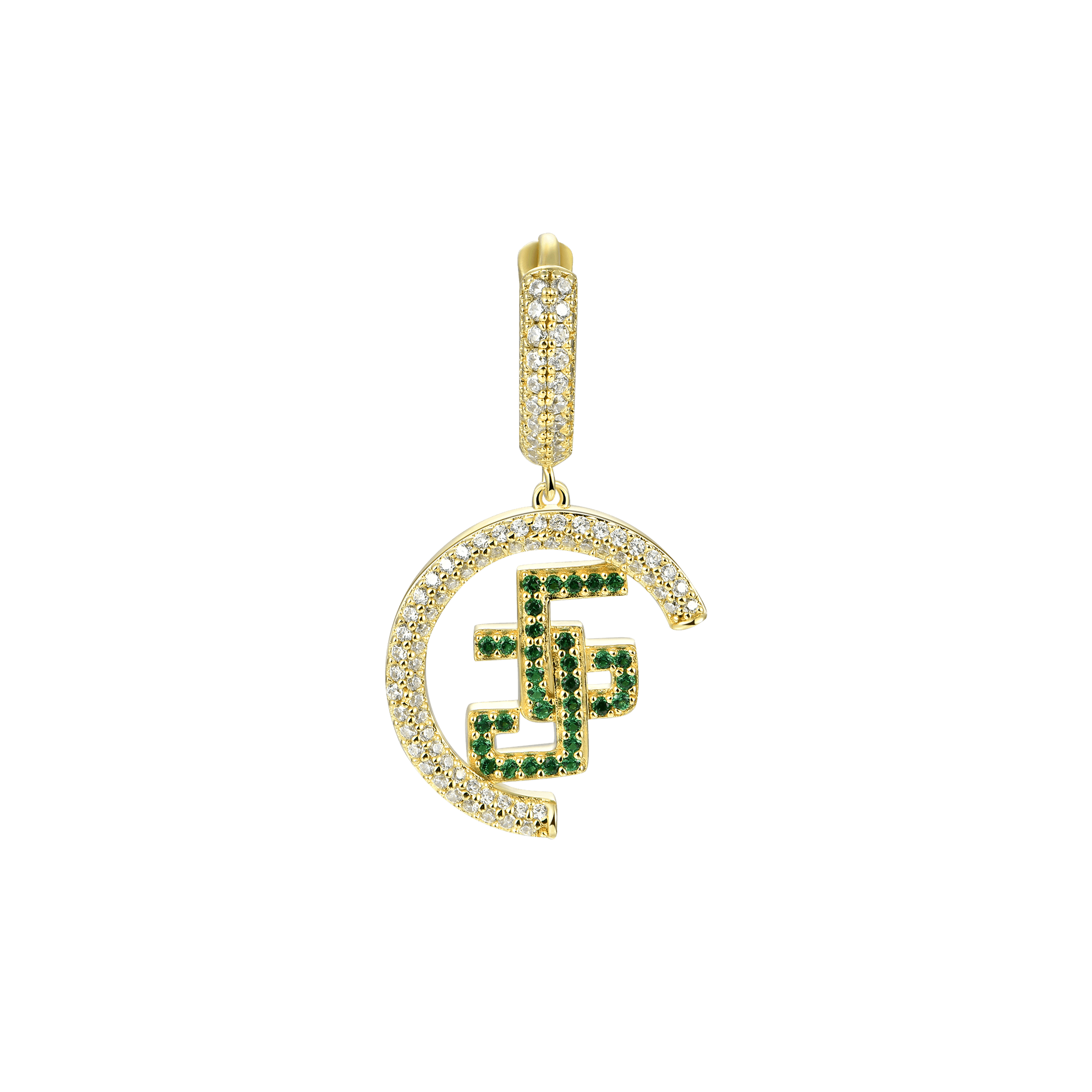 S925 APORRO X GG Double G Dangly Earrings - Pair