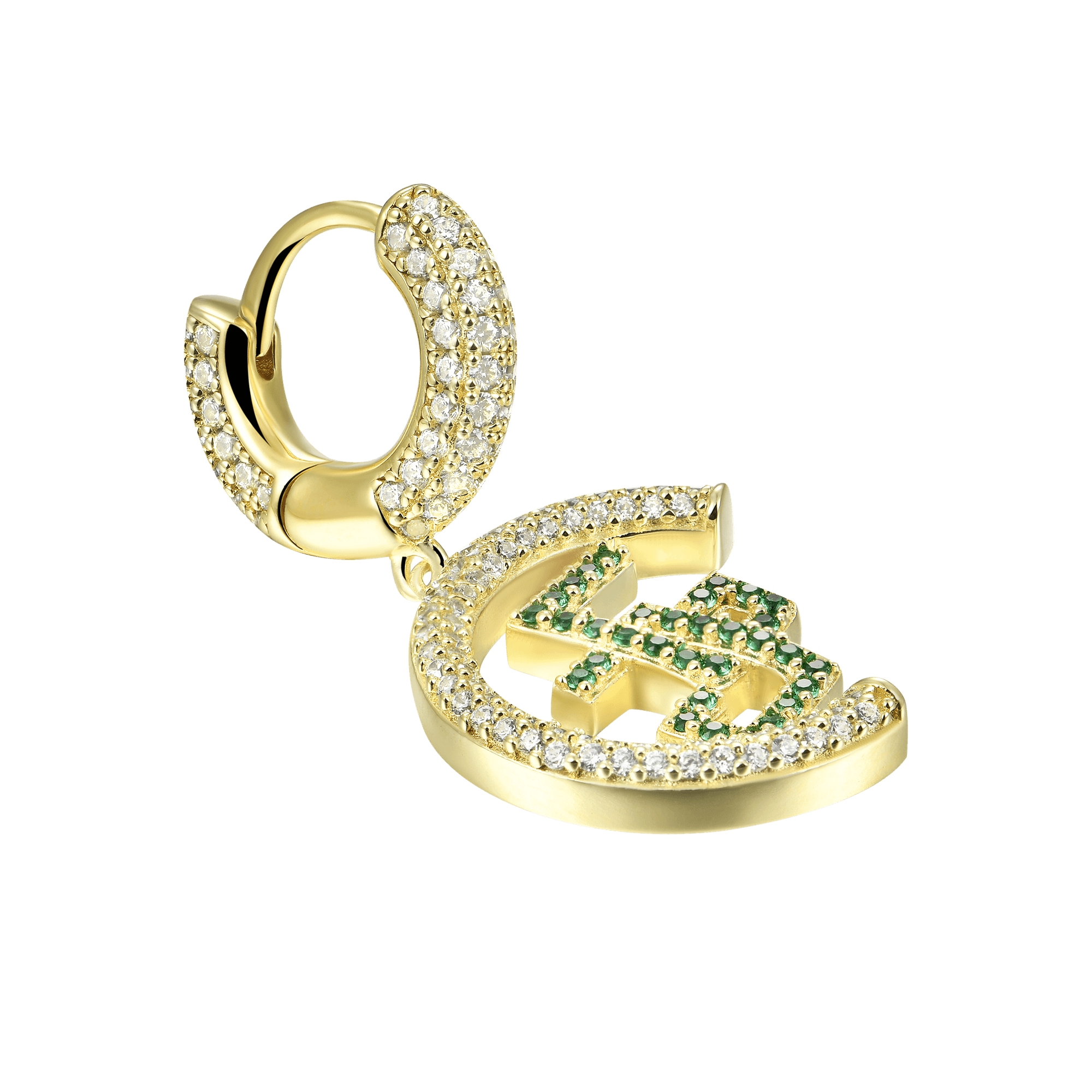 S925 APORRO X GG Double G Dangly Earrings - Pair