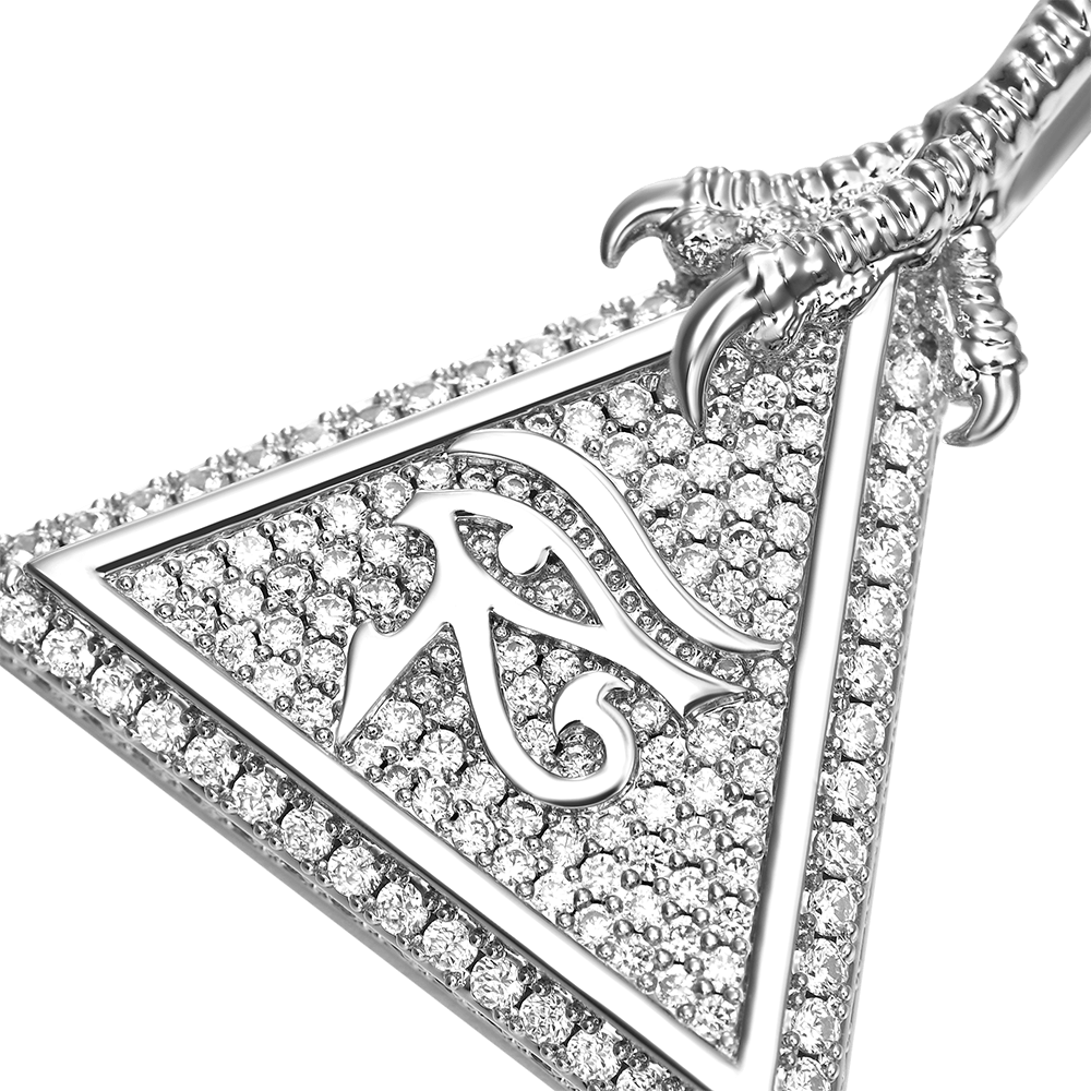 Moissanite Eye of Horus Micro Pendant