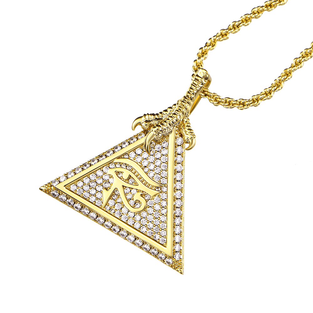 Moissanite Eye of Horus Micro Pendant