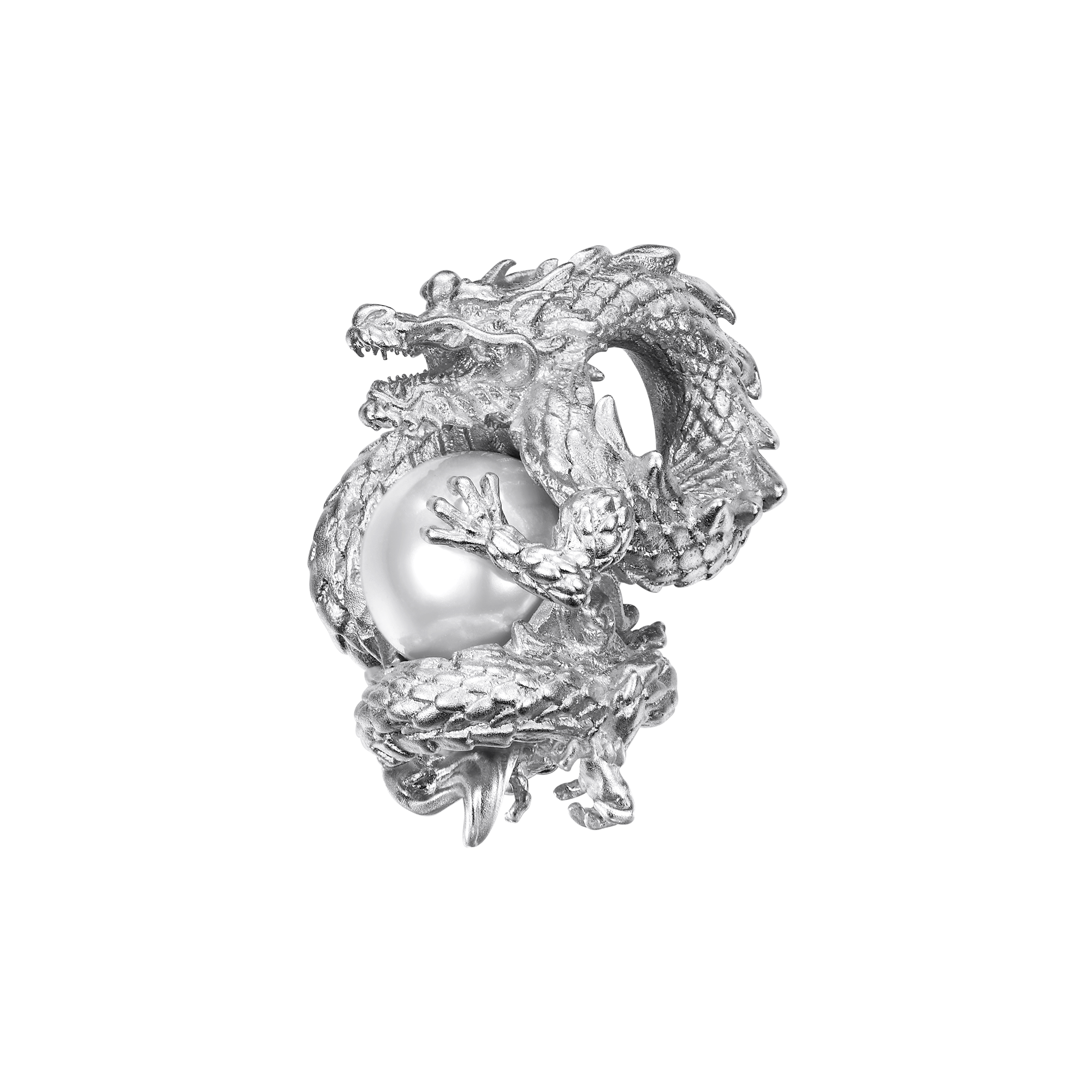 WONG Coiled Dragon Pearl Pendant