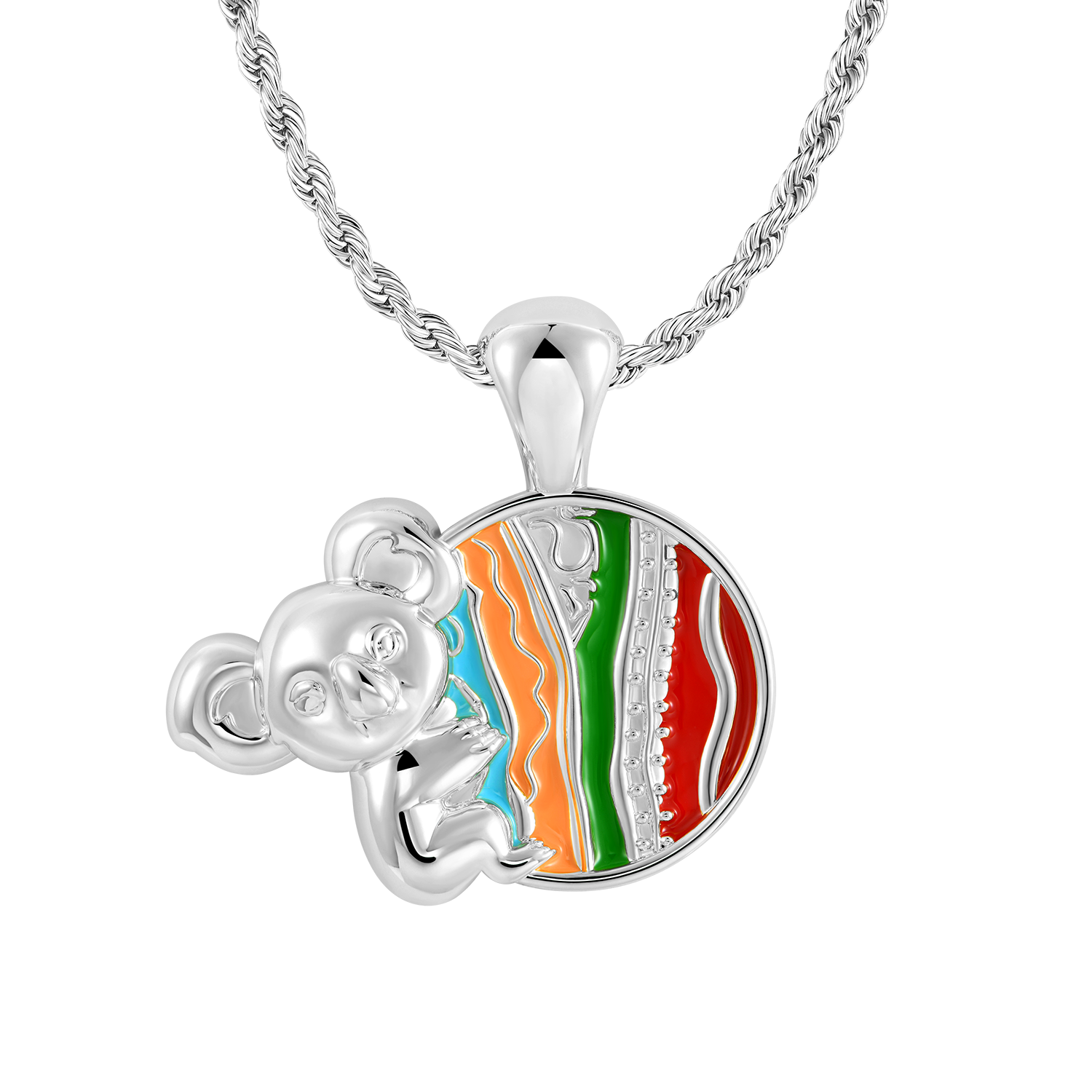APORRO X COOGI Enamel Sweater Stripes Koala Pendant