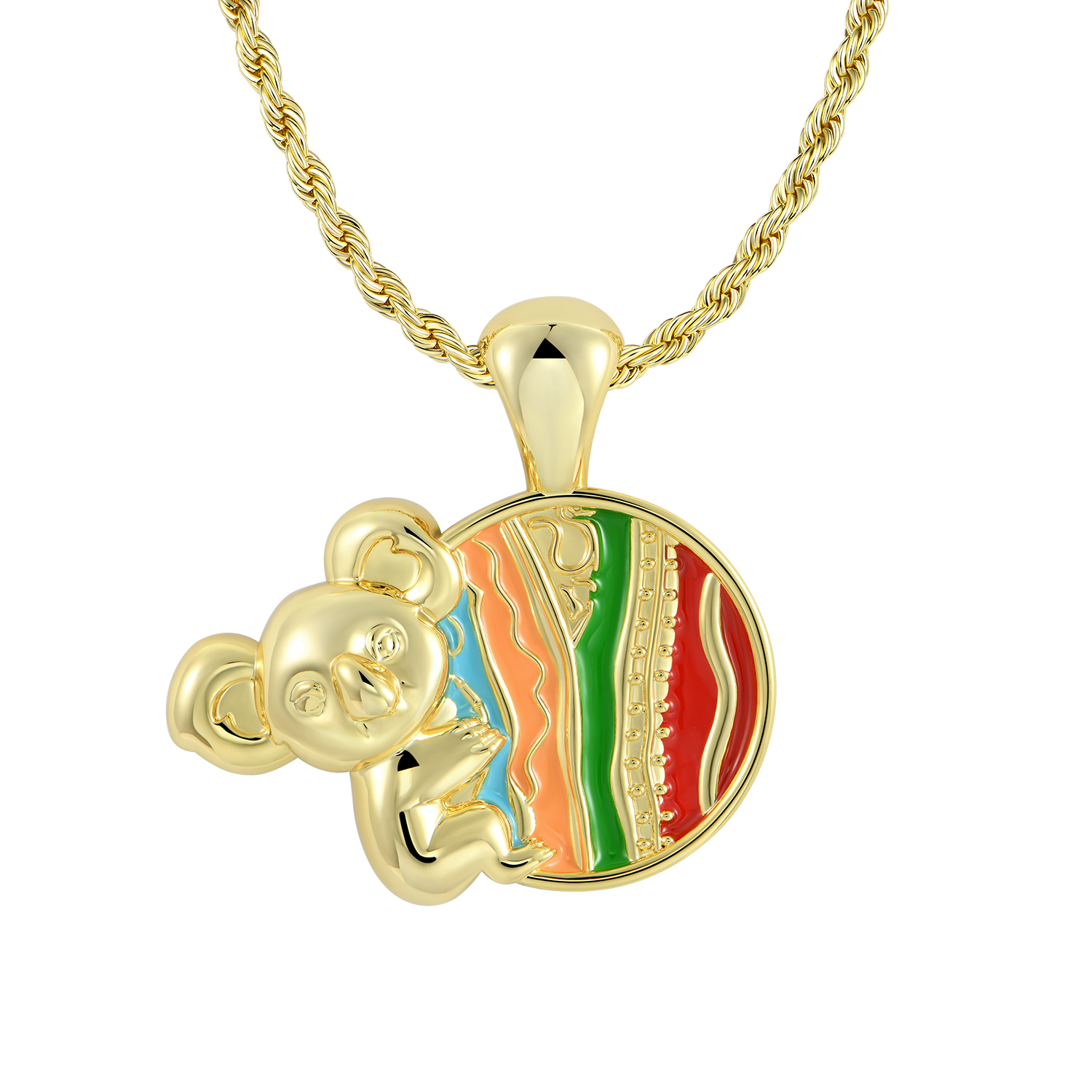 APORRO X COOGI Enamel Sweater Stripes Koala Pendant