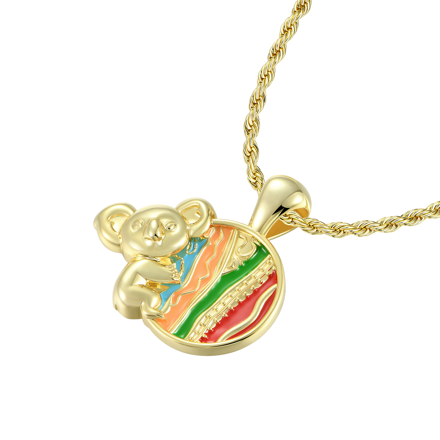 APORRO X COOGI Enamel Sweater Stripes Koala Pendant