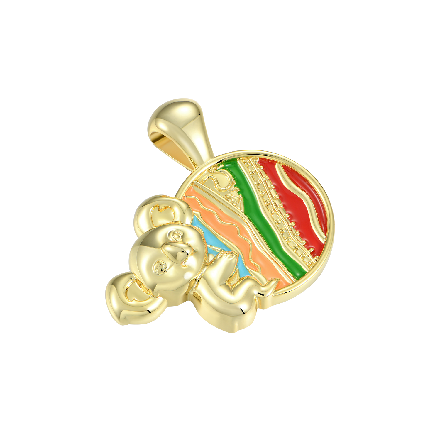 APORRO X COOGI Enamel Sweater Stripes Koala Pendant