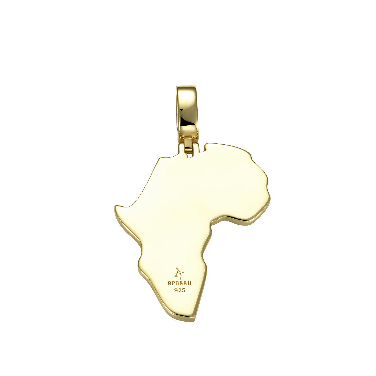 Moissanite Double-Layered Map of Africa Pendant