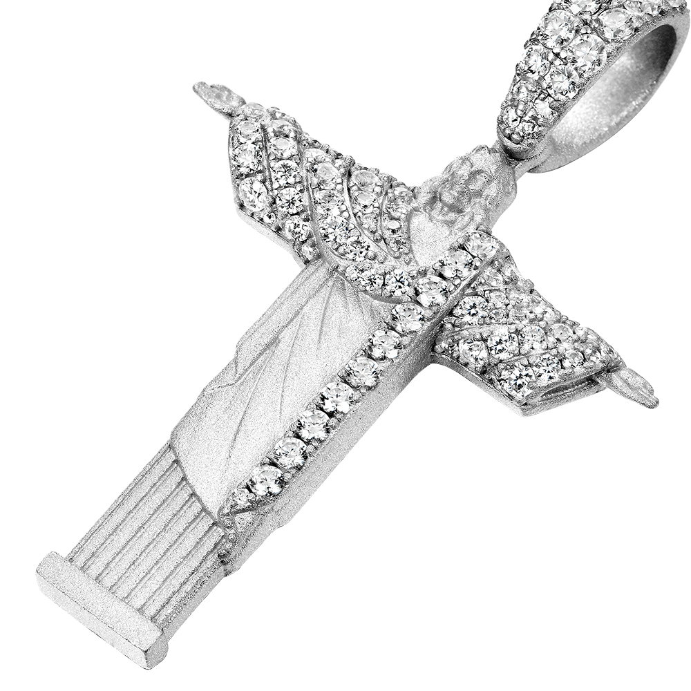 Moissanite Cristo Redentor Pendant - Micro
