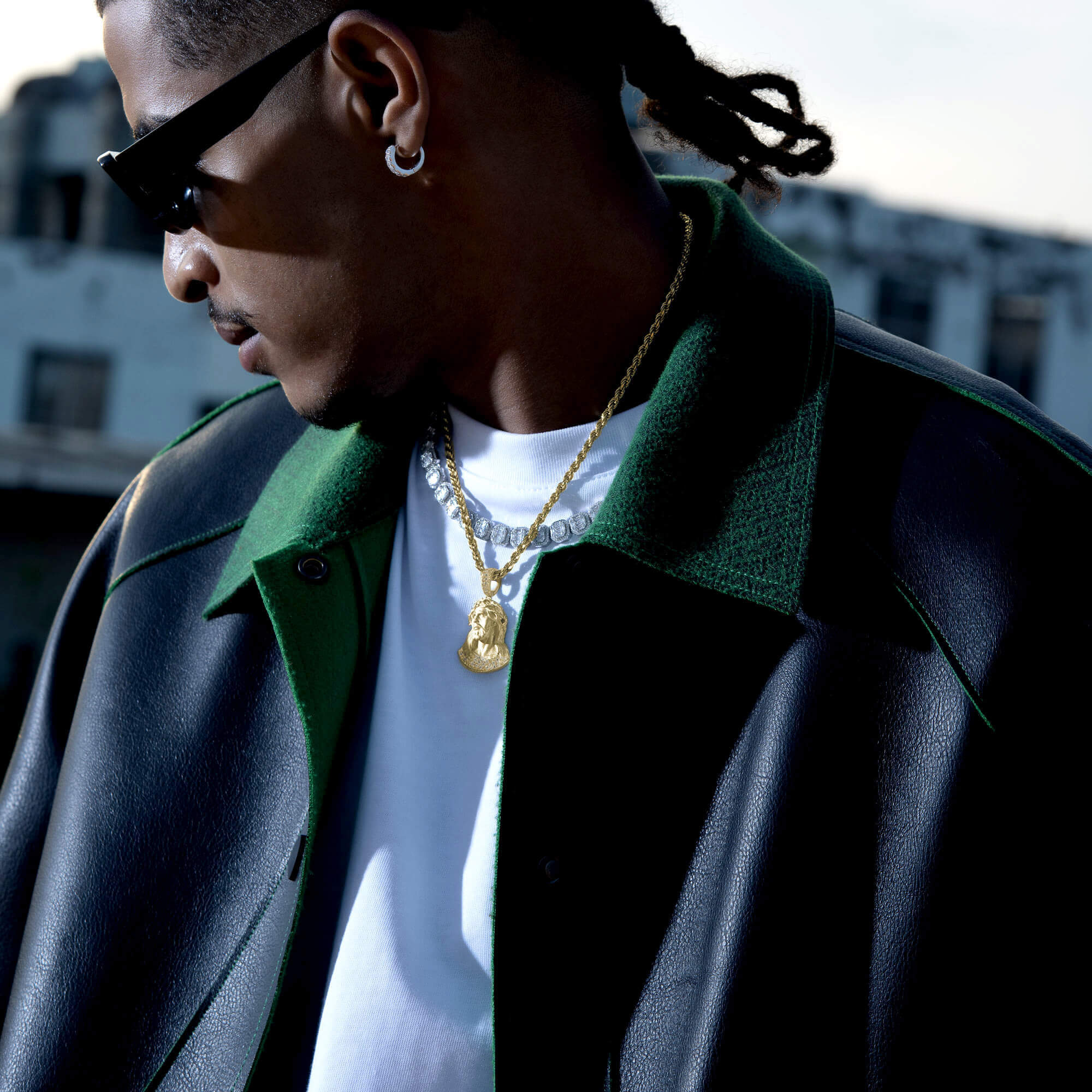 Moissanite Crucifix Pendant