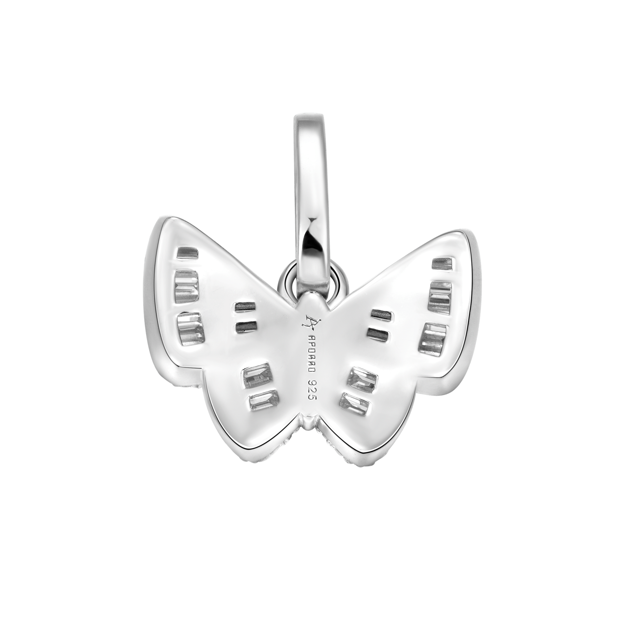Women's Mixed Baguette Cut Butterfly Pendant