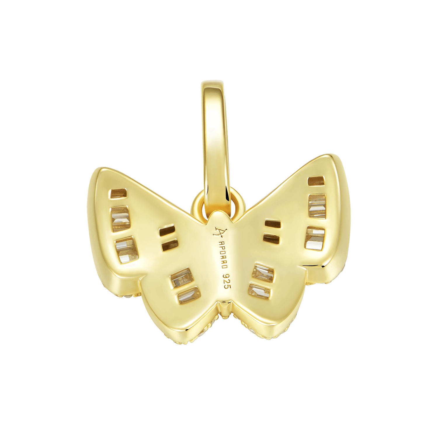 Women's Mixed Baguette Cut Butterfly Pendant