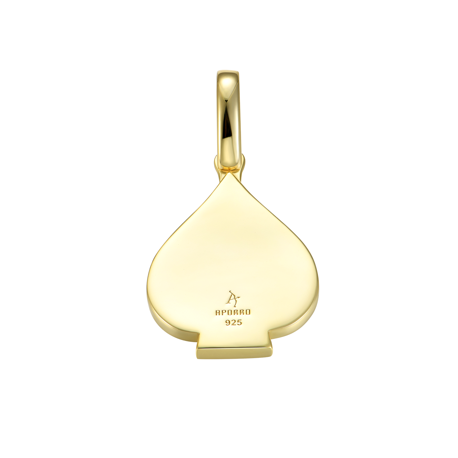 Moissanite Emerald Cut Spade Pendant