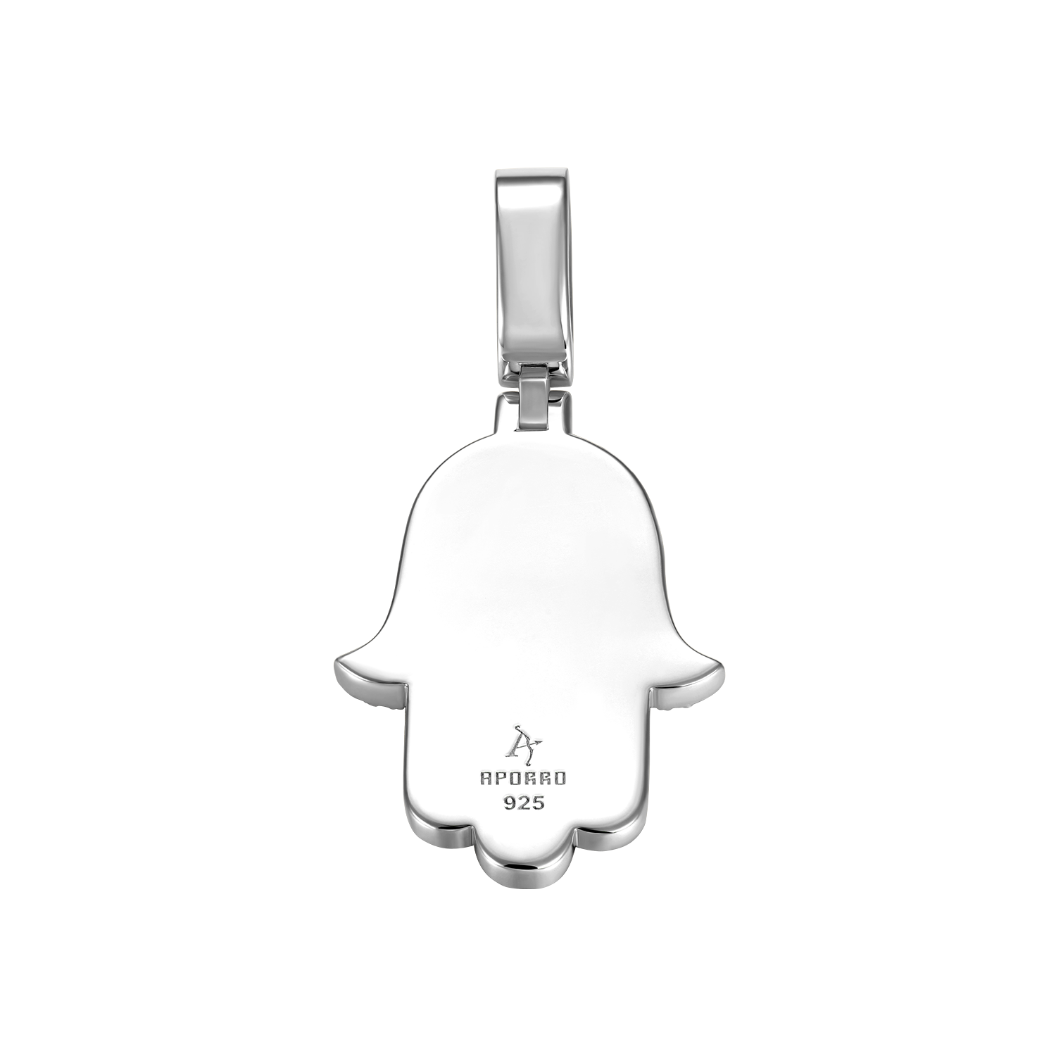 Moissanite Double-Layered Hamsa Pendant