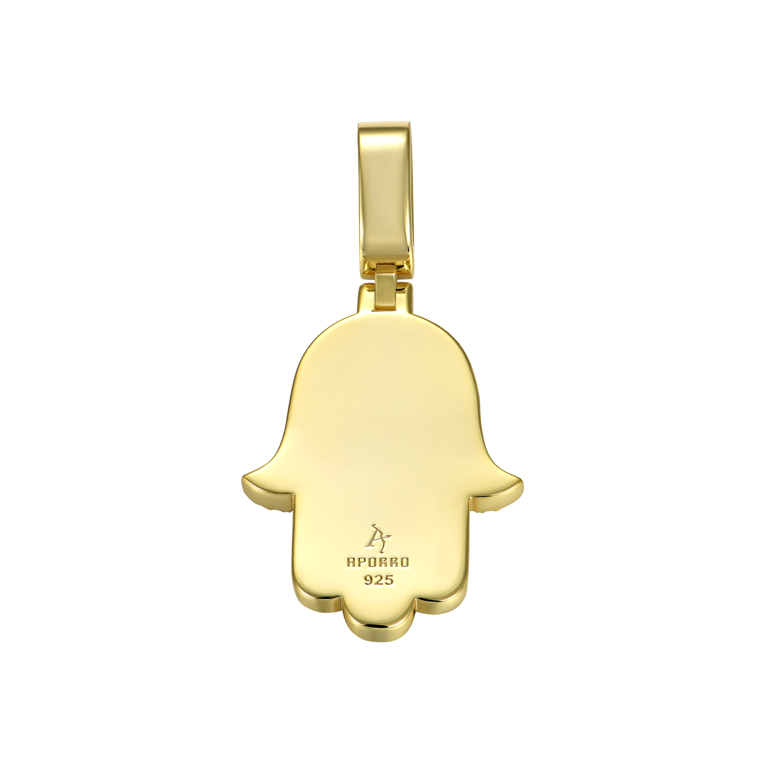 Moissanite Double-Layered Hamsa Pendant