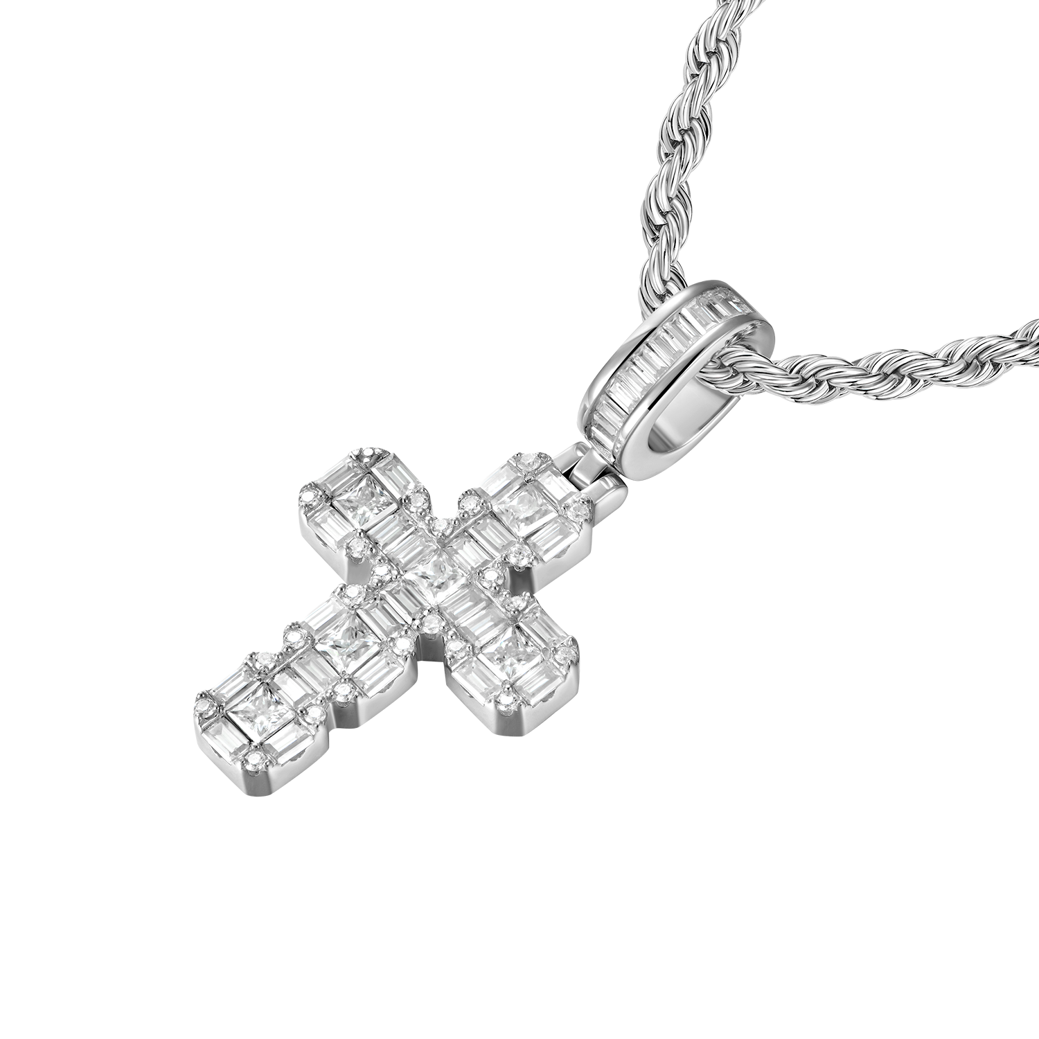 Women's Cluster Cross Pendant