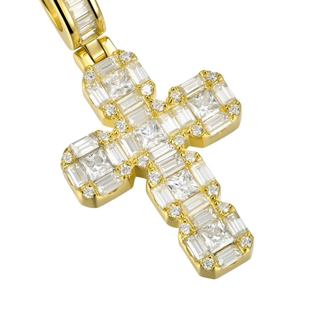 Women's Cluster Cross Pendant
