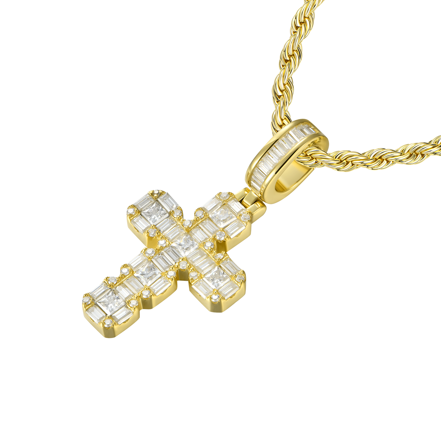 Women's Cluster Cross Pendant