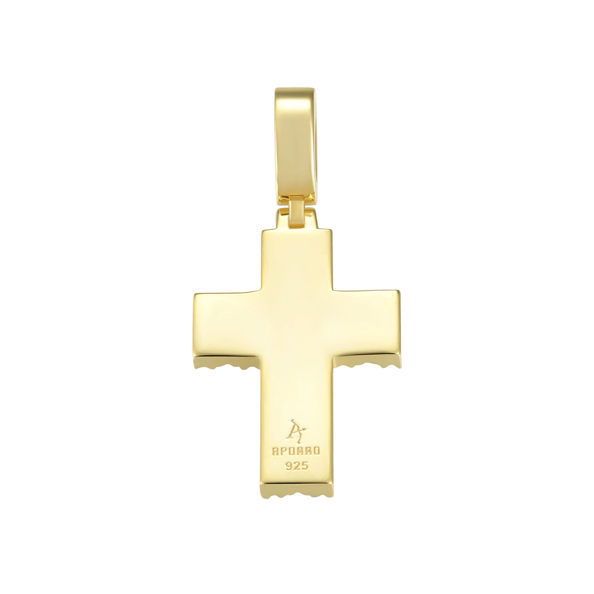 Moissanite Halo Cross Pendant - Princess Cut