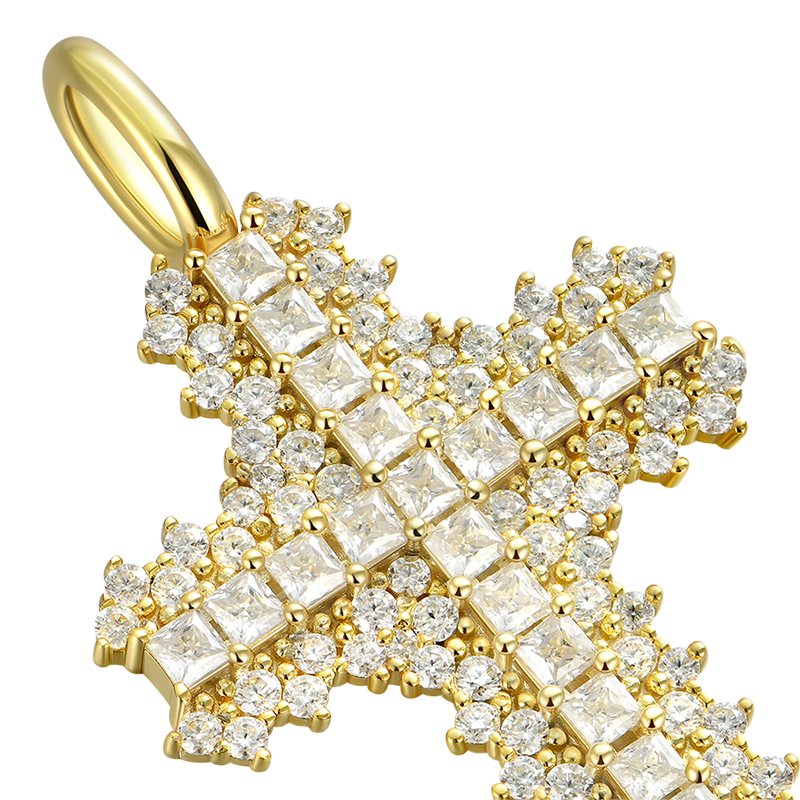 Women's Flooded Cross Pendant