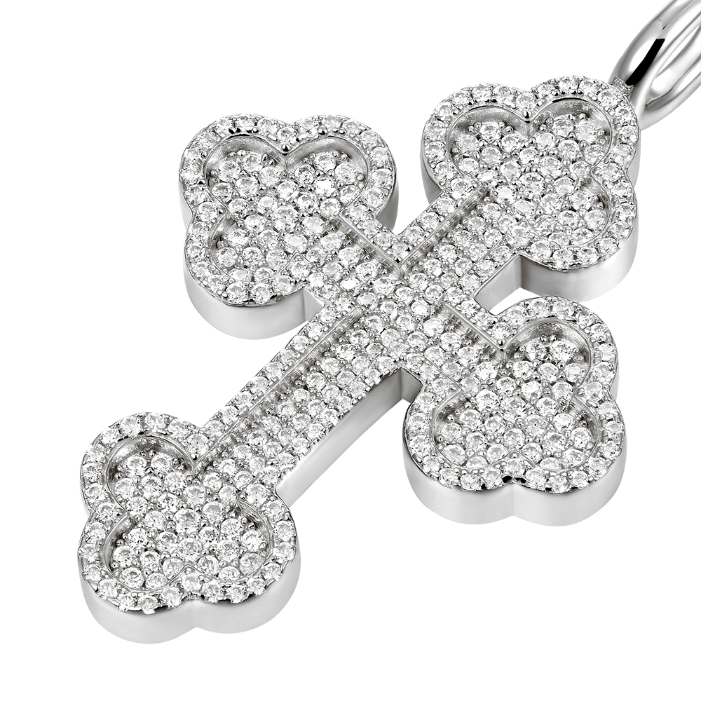 Round Cut Bottoni Cross Pendant