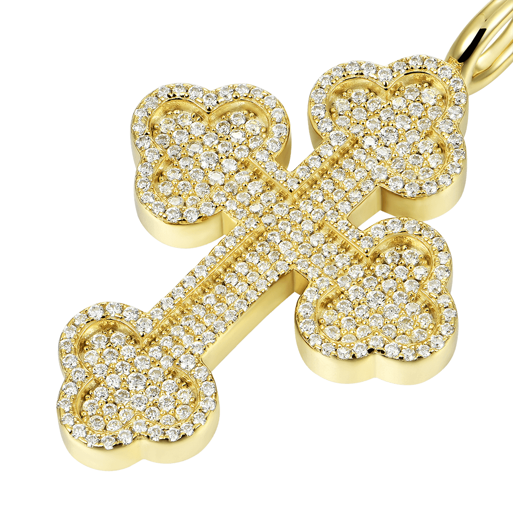 Round Cut Bottoni Cross Pendant