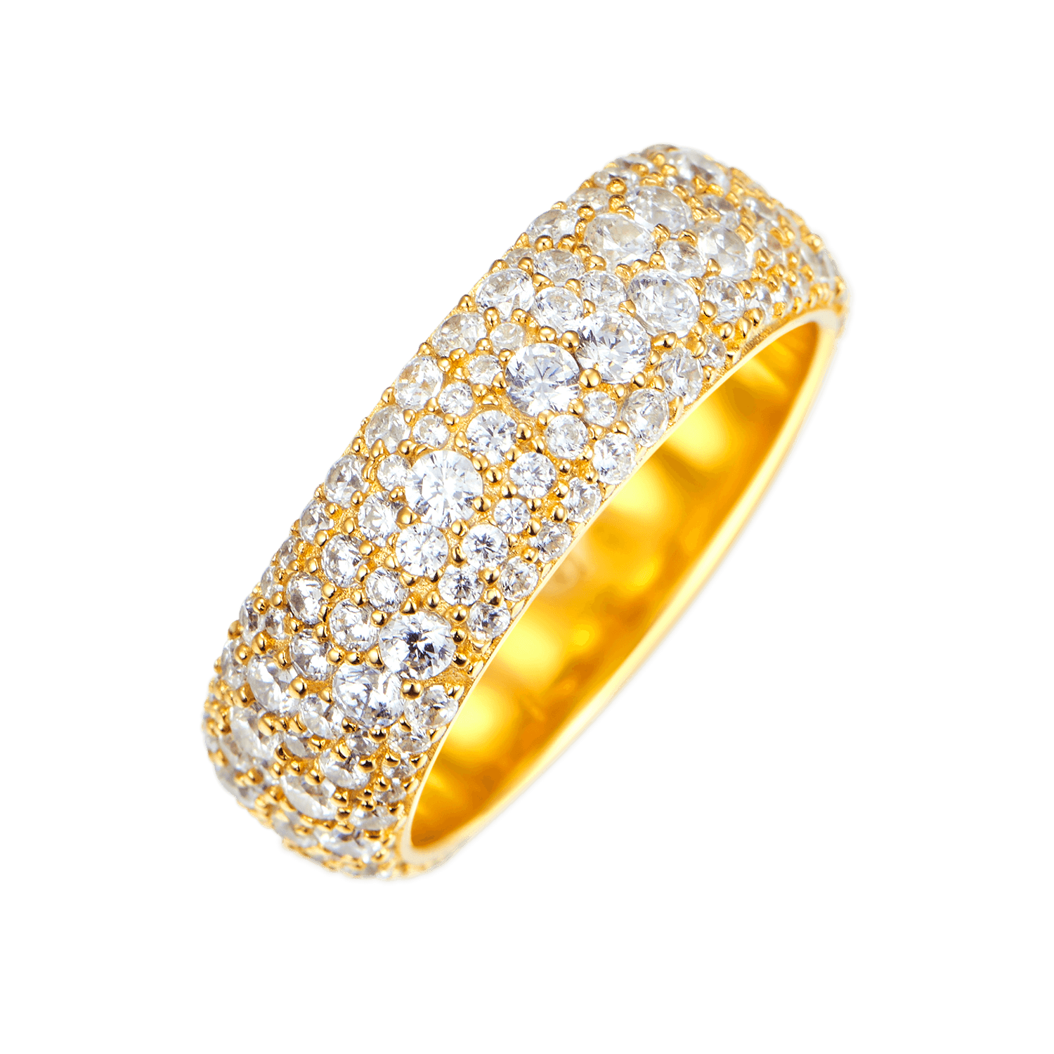 Round Pave Band Ring - 7.5mm