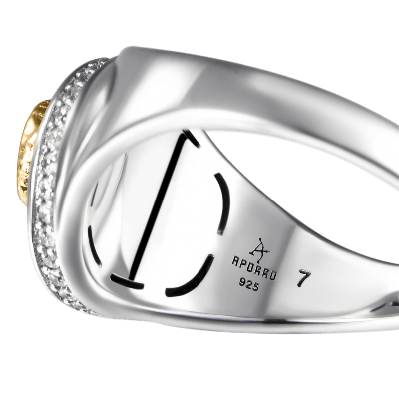 Infinity Iced Snake Signet Ring - Men's & Women's Rings - APORRO