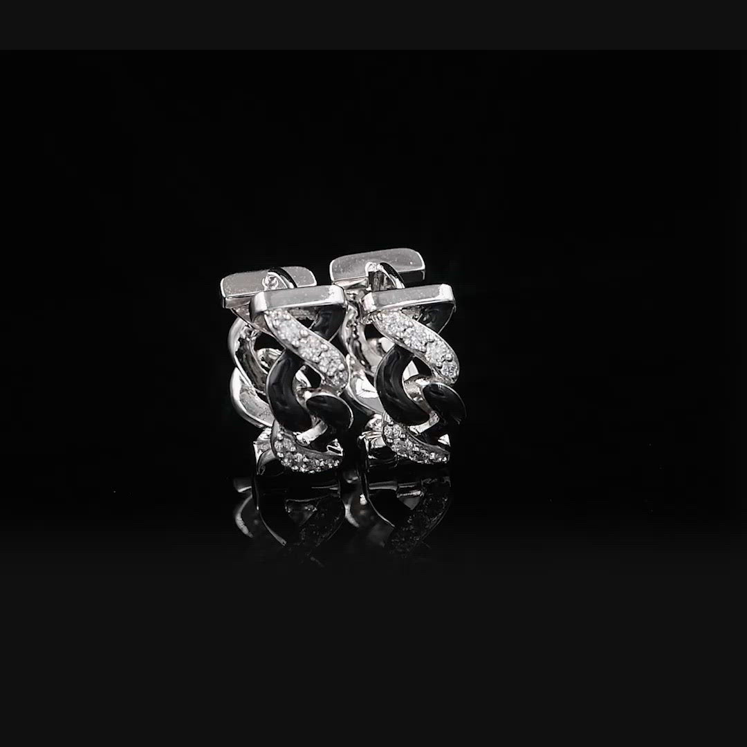 Infinity Two-tone Hoop Earring