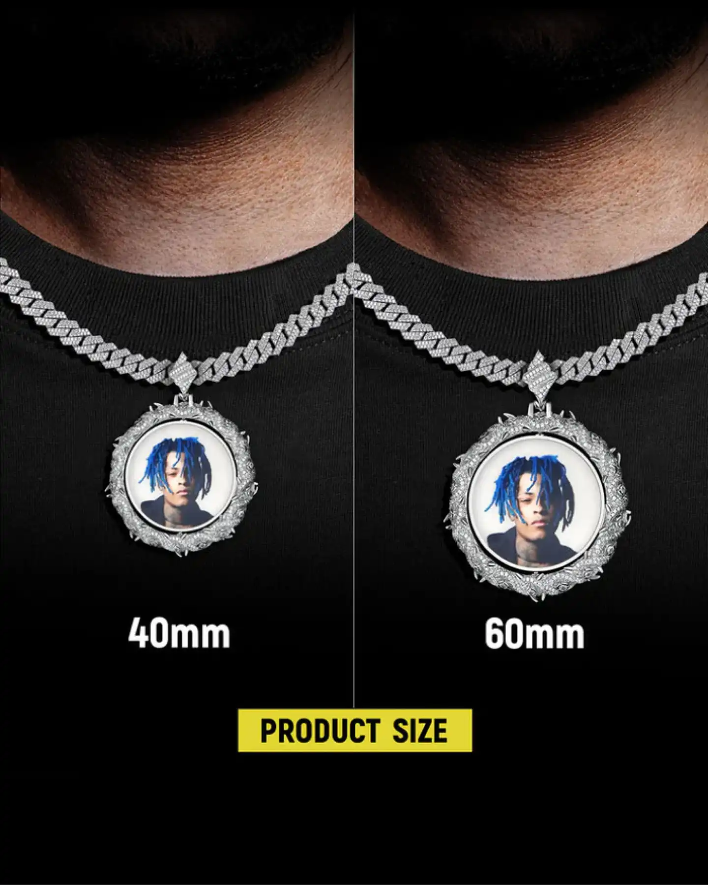Custom Rotating Thorns Photo Pendant