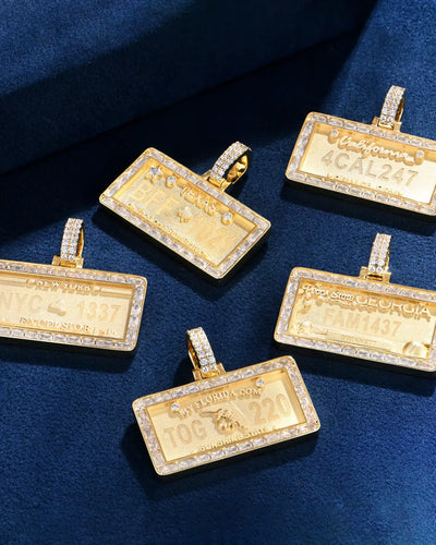 Custom License Plate Pendant (TX/NY/FL)