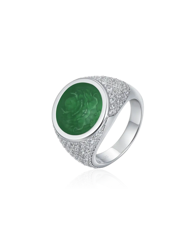 WONG Ⅱ Ridge Iced Out Signet Ring