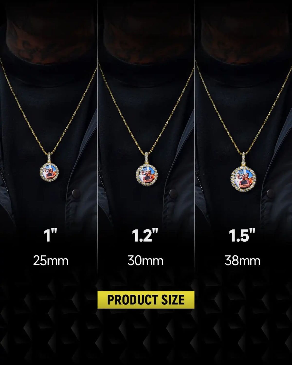 Micro Custom Round Photo Pendant