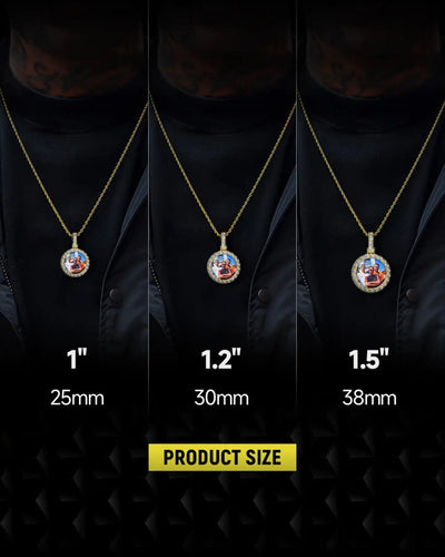 Micro Custom Round Photo Pendant