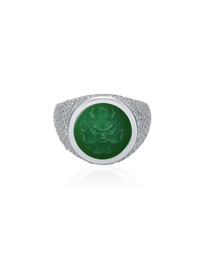 WONG Ⅱ Ridge Iced Out Signet Ring