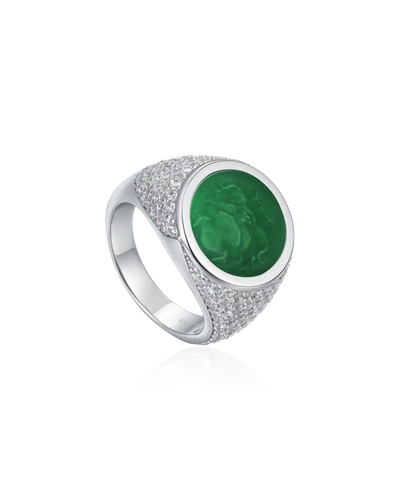 WONG Ⅱ Ridge Iced Out Signet Ring