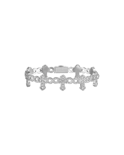 Infinity Link Emerald Cut Cross Bracelet - 8mm