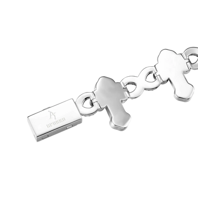 Infinity Link Emerald Cut Cross Bracelet - 8mm